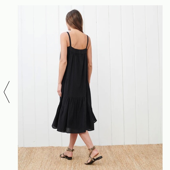 🖤🖤JENNI KAYNE Seersucker Summer Dress in Black🖤🖤 - Picture 5 of 10